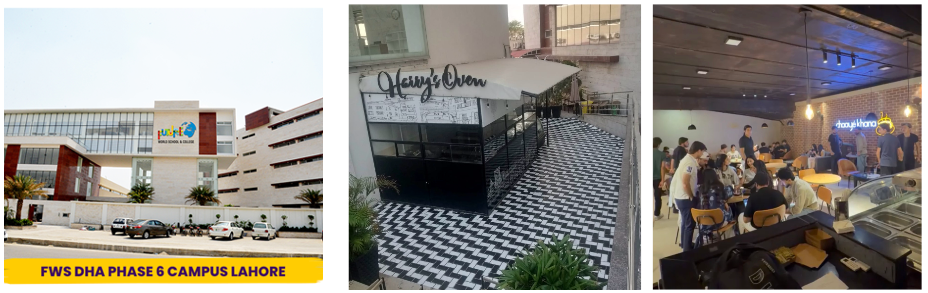 Roots campus, Harry's Oven and Chaaye Khana venue